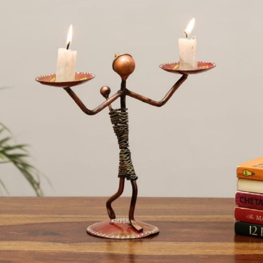 HD000002 - Mother & Child Double Candle Stand
