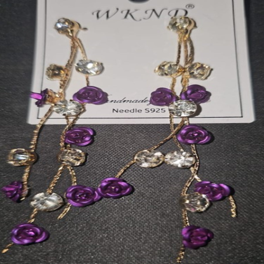 ER000017 - Korean Earring - Hanging Rose