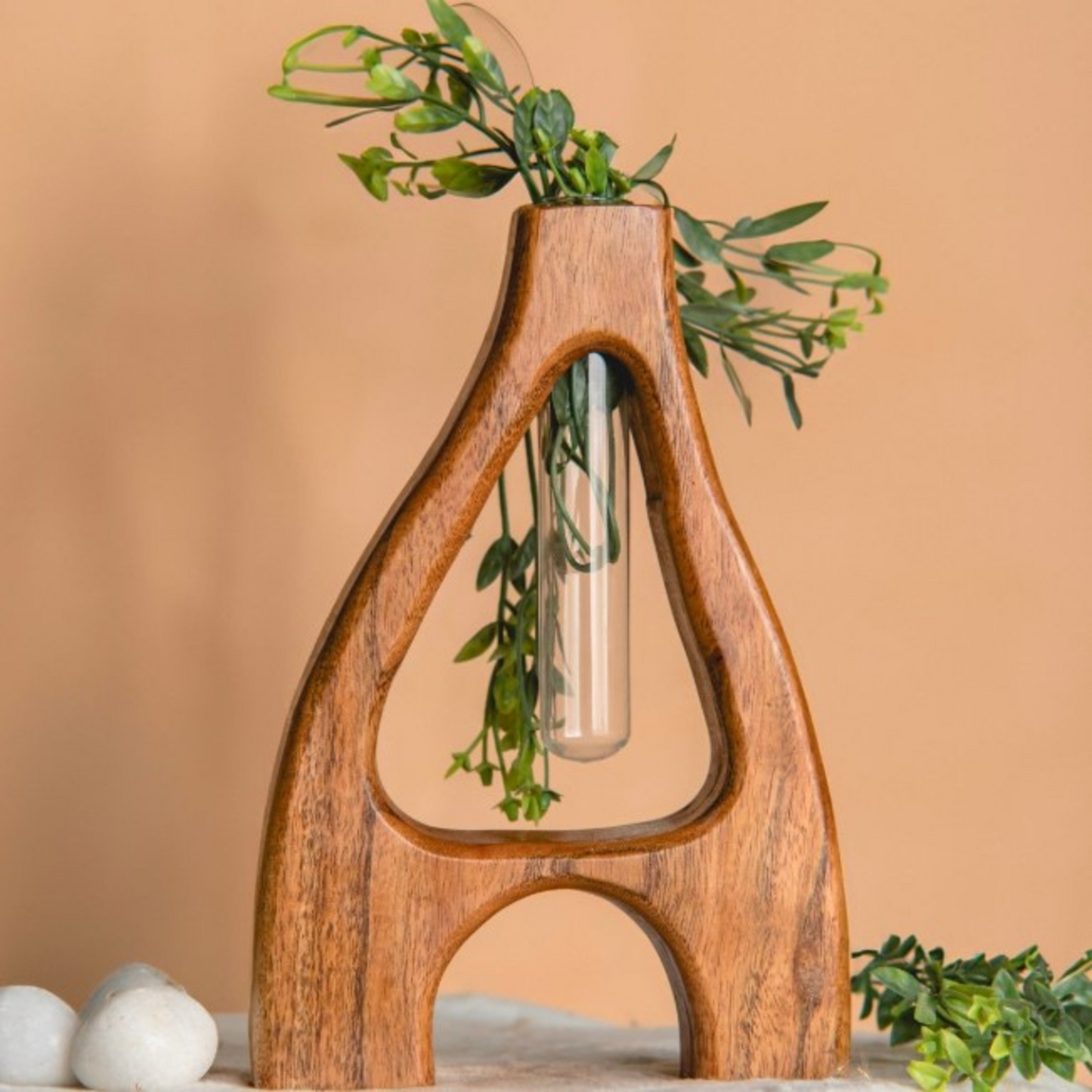 HD000044 - Wooden A Shape Planter 9X6 Inch