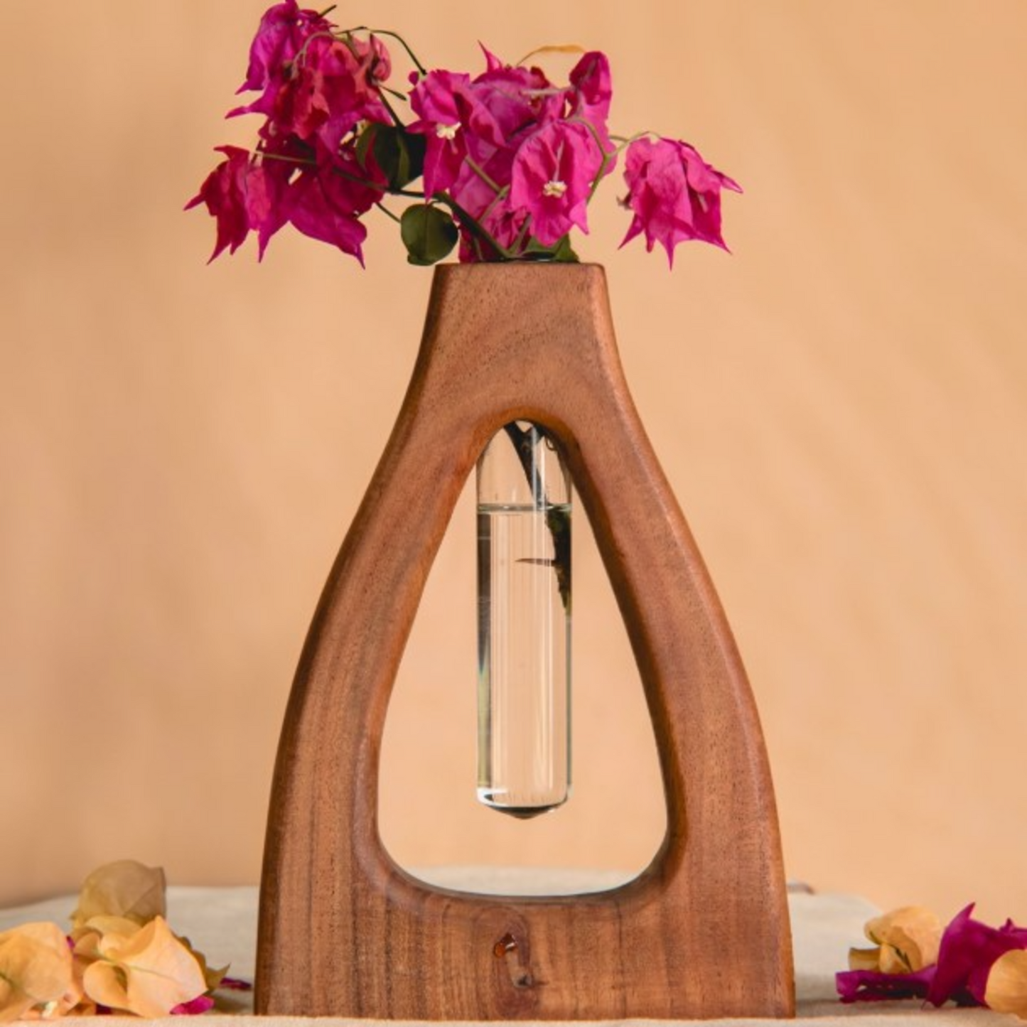 HD000045 - Wooden D Shape Planter 8x5 Inch