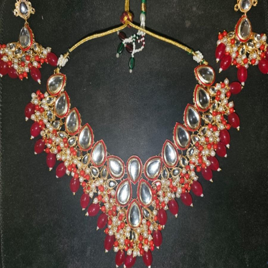 NL000021 - Necklace Set - Pink & White Pearls