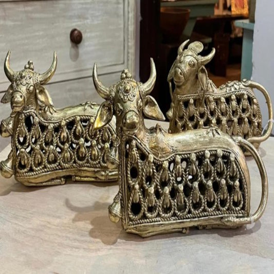 BRASS000017 - Sacred Nandi – Brass Filigree Work