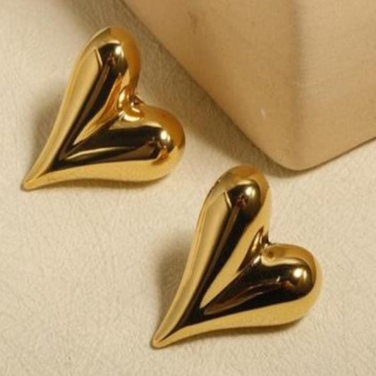 ER000006 - Gold Plated Earring - Heart