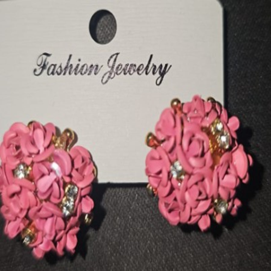 ER000023 - Korean Earring - Pink Rose