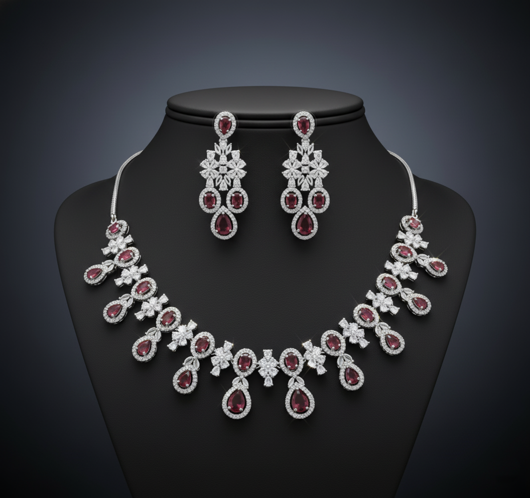 NL000057 - Emerald Celeste Radiance Necklace Set