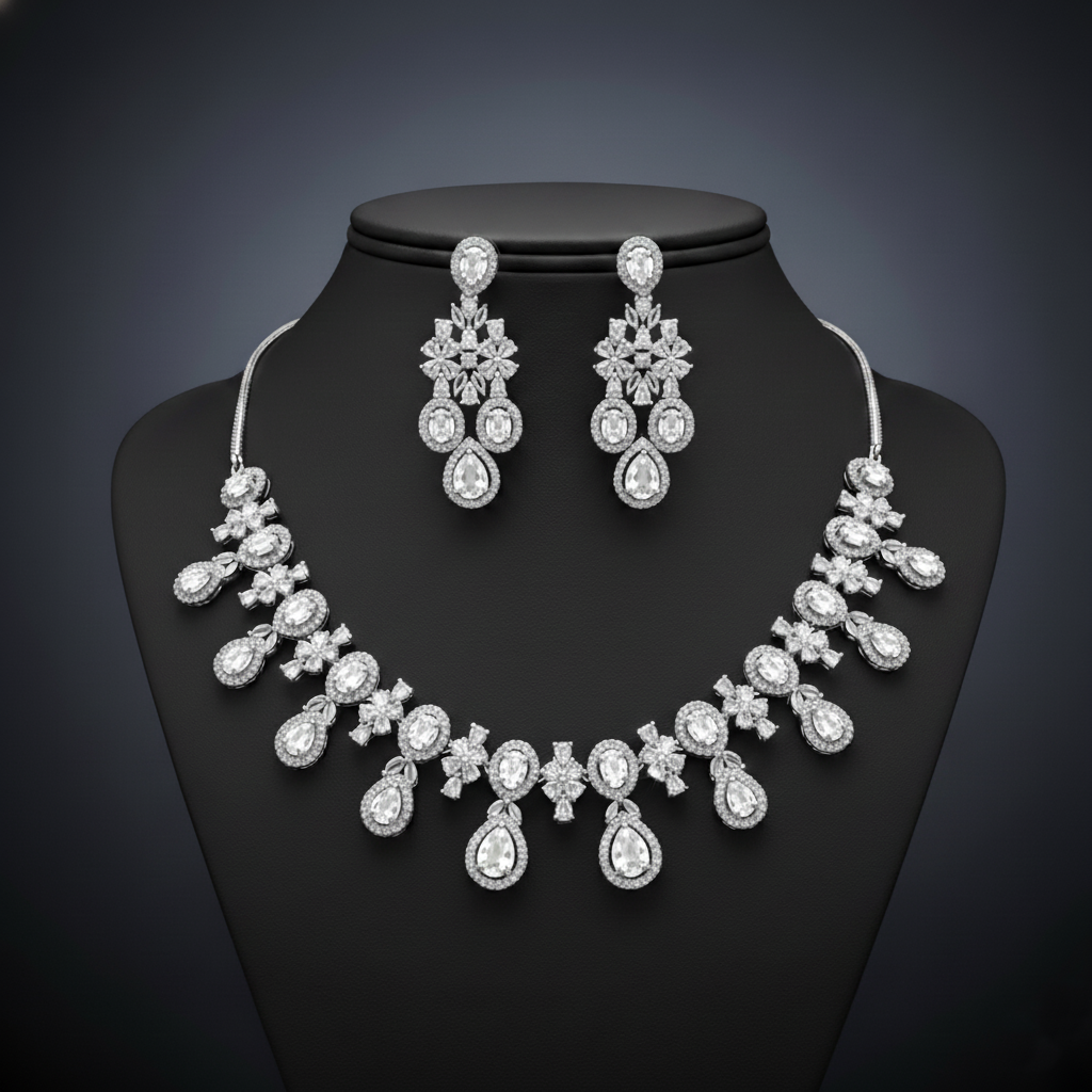 NL000057 - Emerald Celeste Radiance Necklace Set