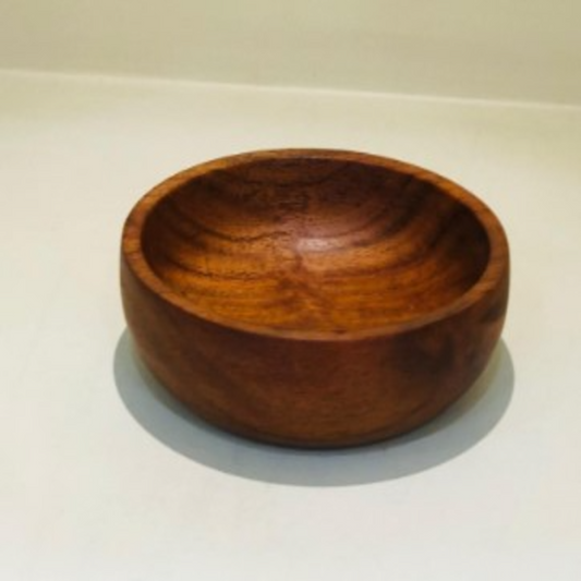 HD000036 - Wooden Curved Bowl 6 Inch