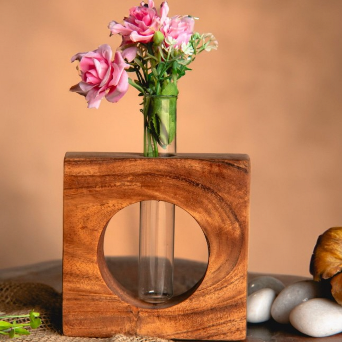 HD000048 - Wooden Square Planter 5X5 Inch