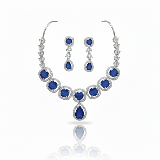 NL000063 - Midnight Majesty Halo Necklace Set