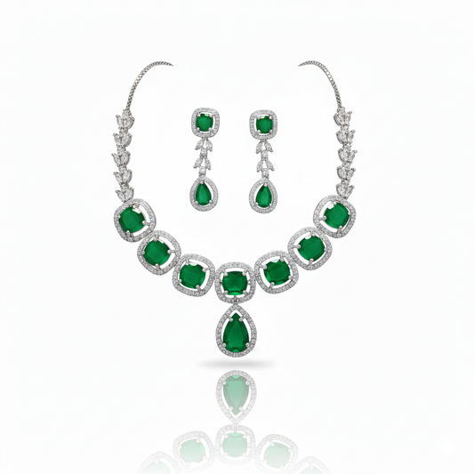 NL000063 - Midnight Majesty Halo Necklace Set