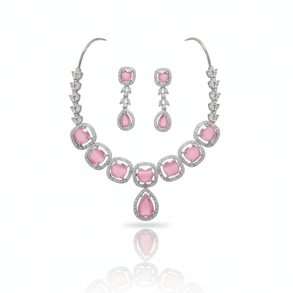 NL000063 - Midnight Majesty Halo Necklace Set