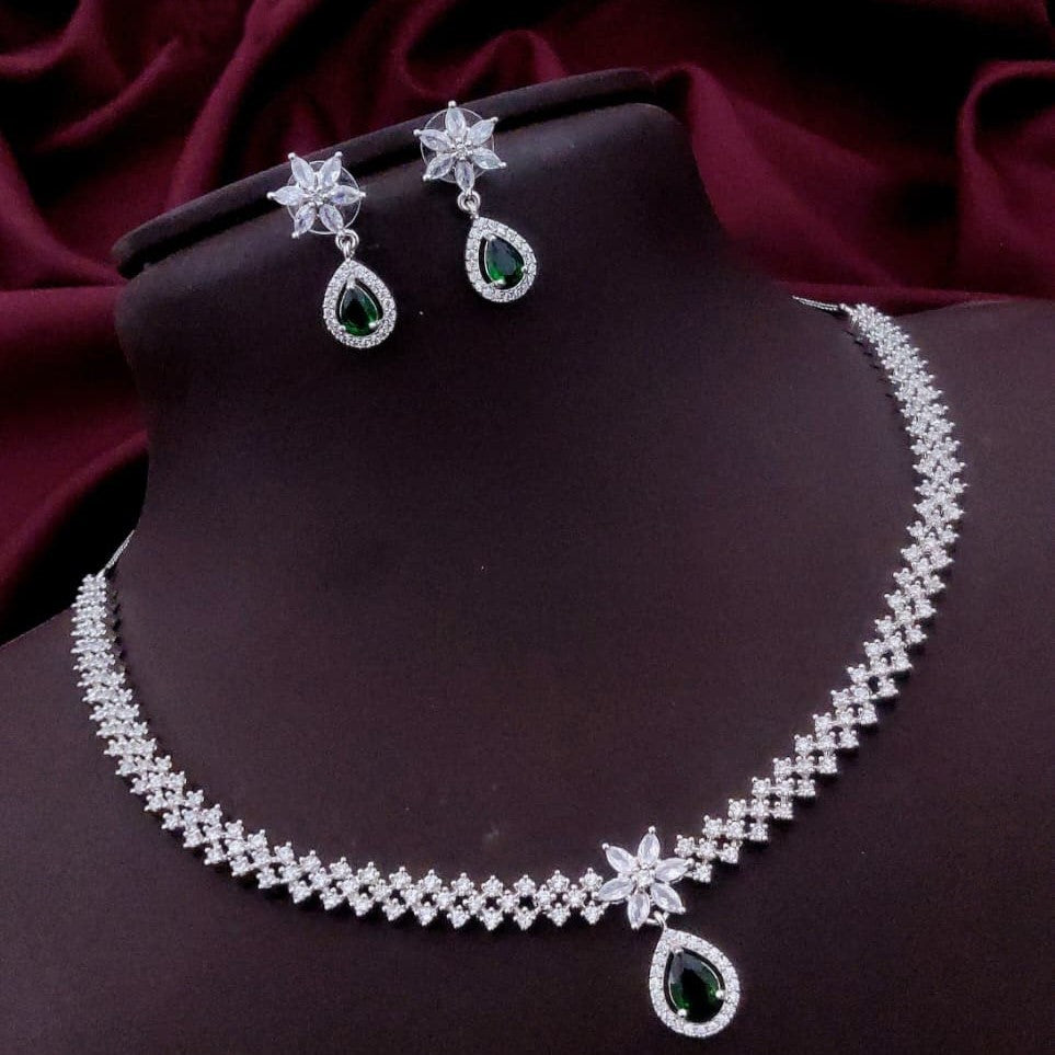 NL000059 - Midnight Petal Drop Necklace Set