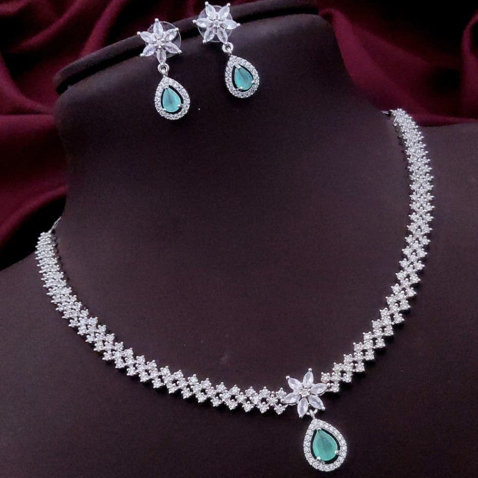 NL000059 - Midnight Petal Drop Necklace Set