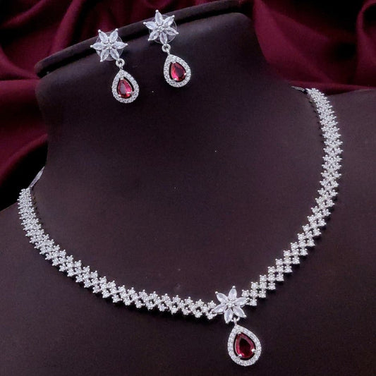 NL000059 - Midnight Petal Drop Necklace Set