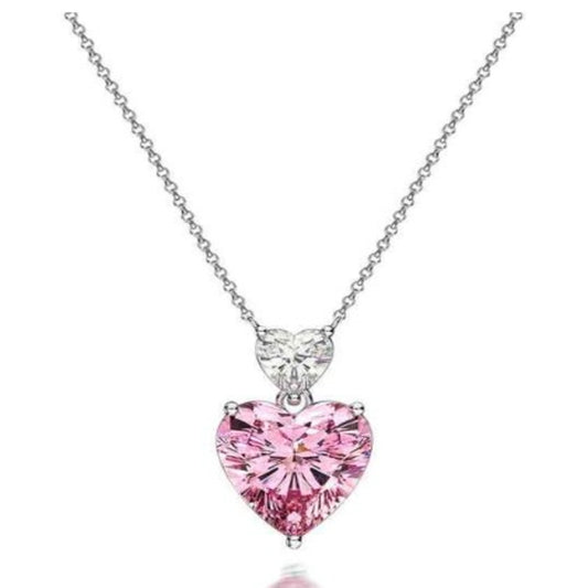 NL000013 - Pink Heart Crystal necklace