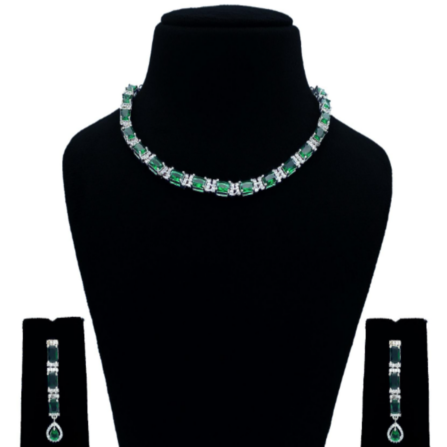 NL000072 - AD Emerald Regal Line Necklace