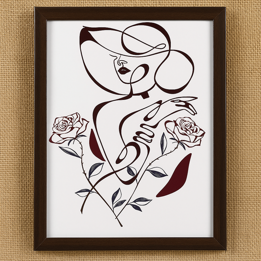 WA000002 - Modern Wall Art - Roses in line