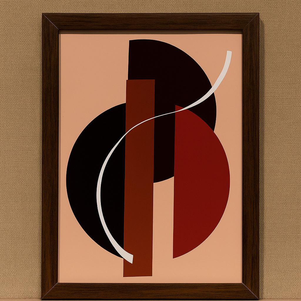 WA000008 - Modern Wall Art - Crimson Balance