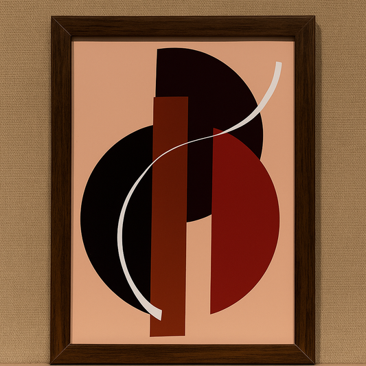 WA000008 - Modern Wall Art - Crimson Balance