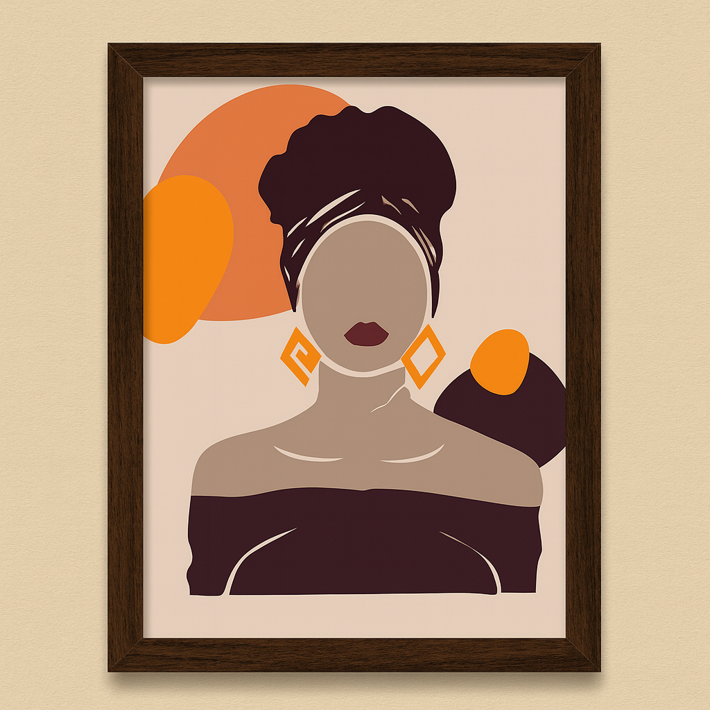 WA000009 - Modern Wall Art - Golden Muse